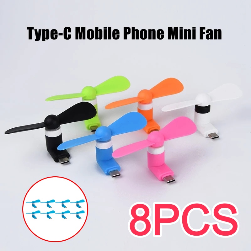 Micro Usb Cable - 8/4/2/1Pcs Type-C Mini Portable Micro Fan
