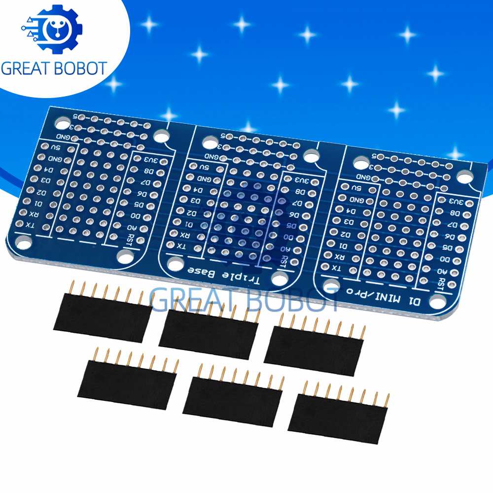 Perfboard - BS Triple Shield WeMos D1 Mini