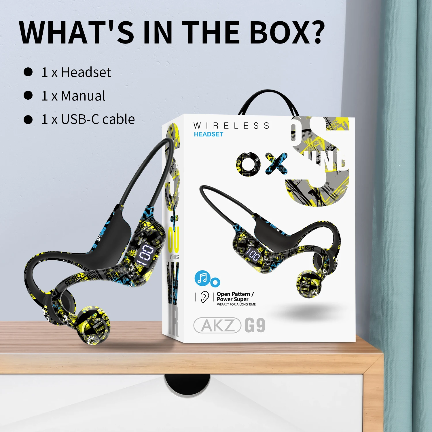 Usb C Cable - QCY Type-c Playback Bone Conduction Bluetooth