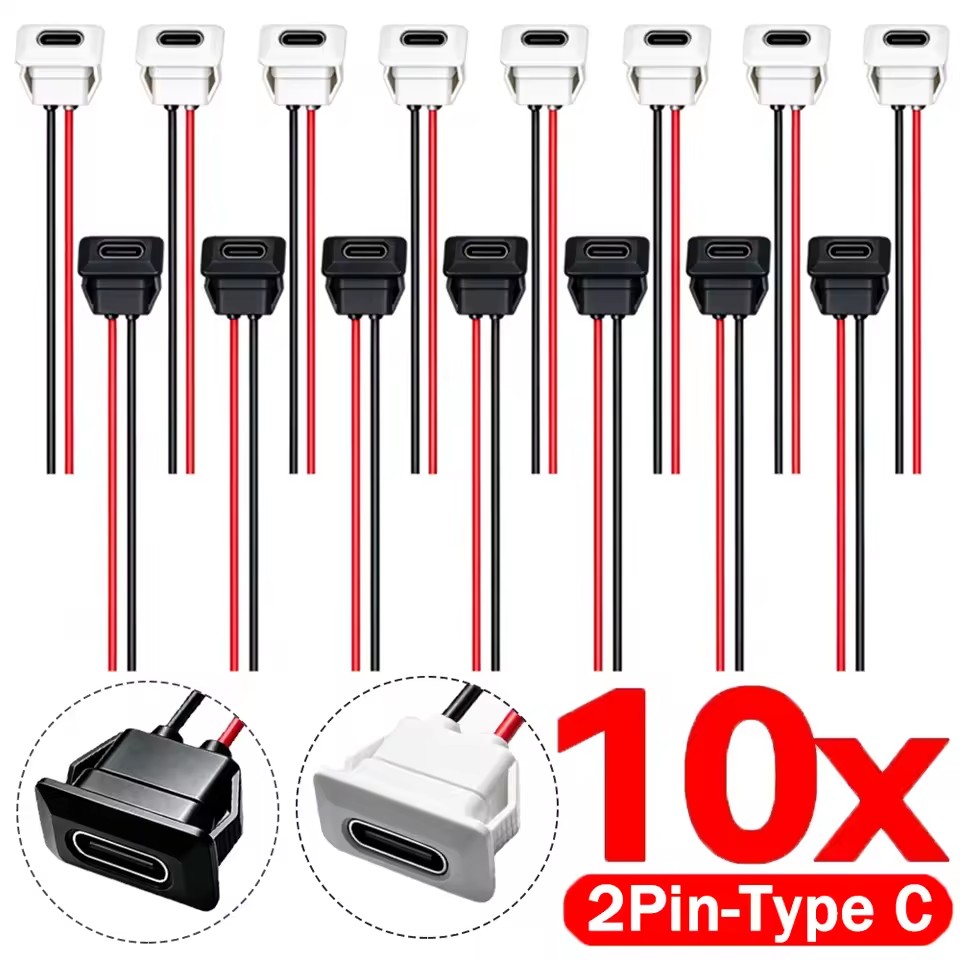 Usb C Cable - Type C Female Connector Waterproof USB