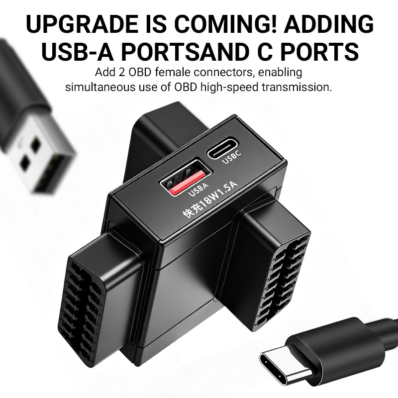 OBD2 Splitter Adapter 1 To 2 w - огляд і ціна Usb C Cable