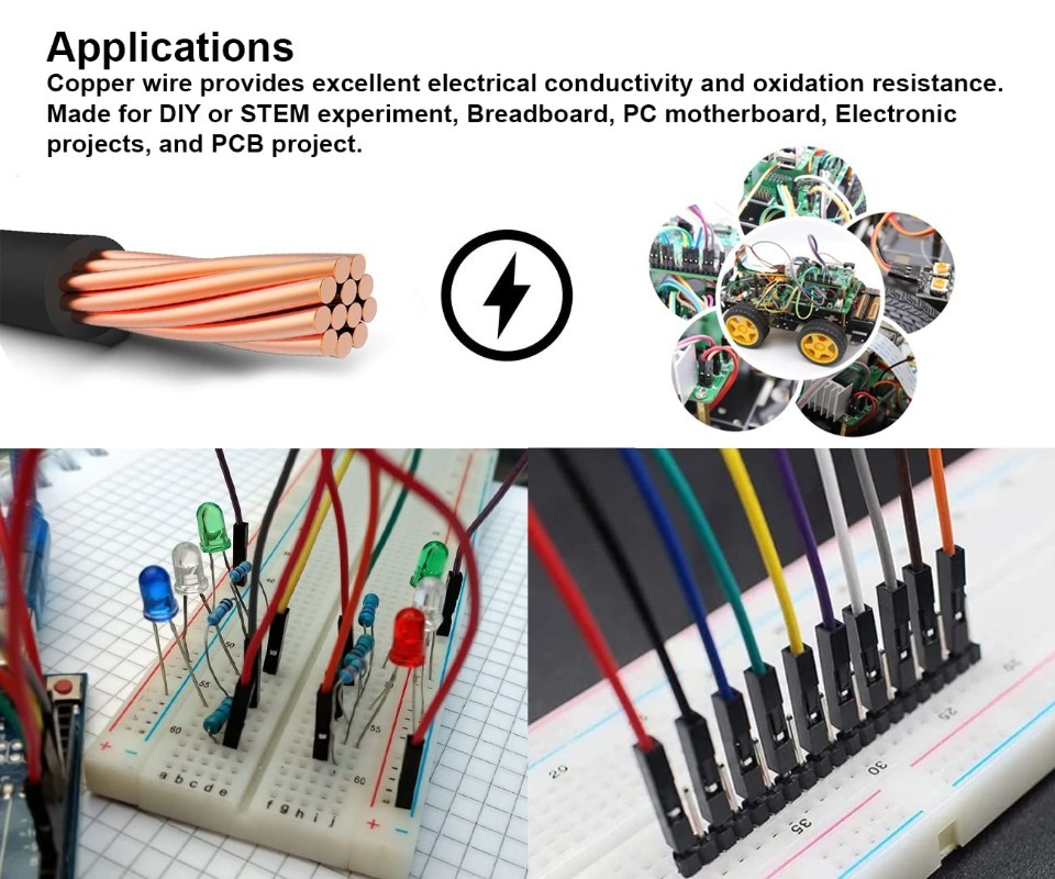 40Pin Dupont Cable Ribbon Jump - огляд і ціна Jumper Wire Kit