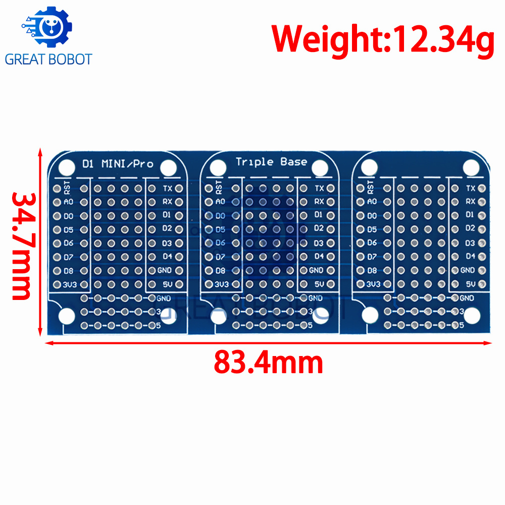 BS Triple Shield WeMos D1 Mini - огляд і ціна Perfboard