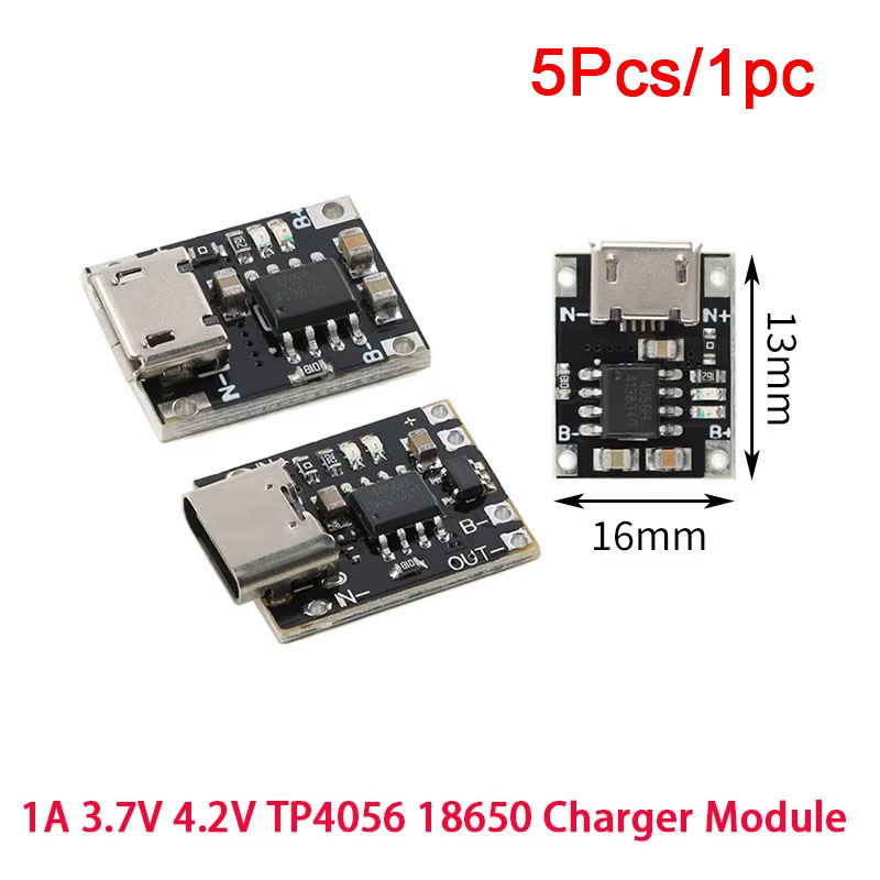 5Pcs/1pc Type-c/Micro USB Mini - огляд і ціна Tp4056 Module