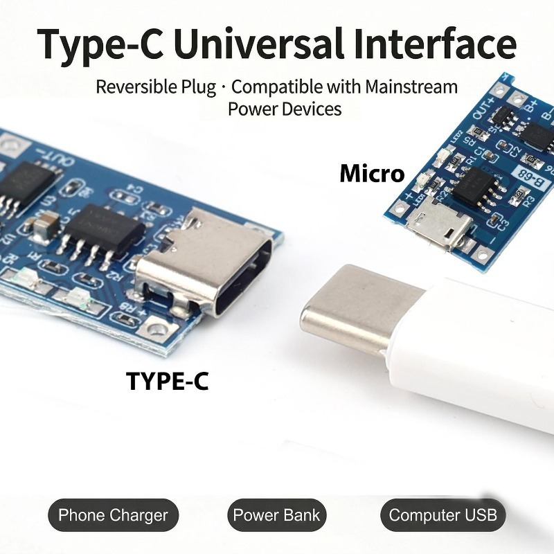 5V 3A Micro/Type-c/Mini 18650  - огляд і ціна Li Ion Charger Module