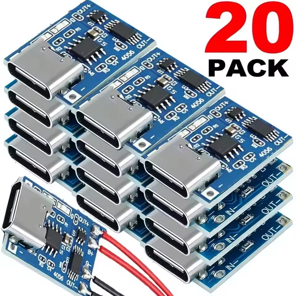 1-20PCS Type-c/Micro/Mini USB  - огляд і ціна Li Ion Charger Module
