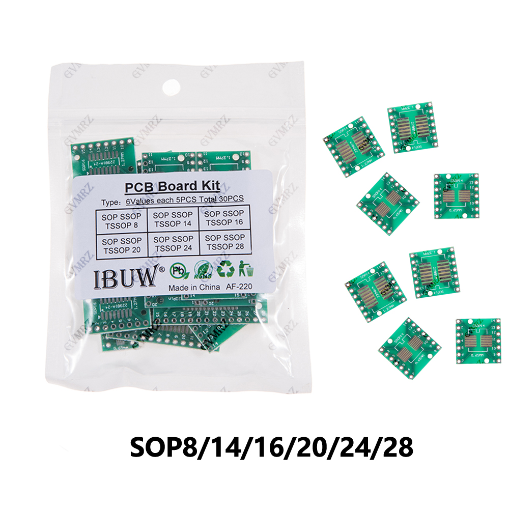 30PCS 6Values SOP SSOP TSSOP P - огляд і ціна Pcb Prototyping Board