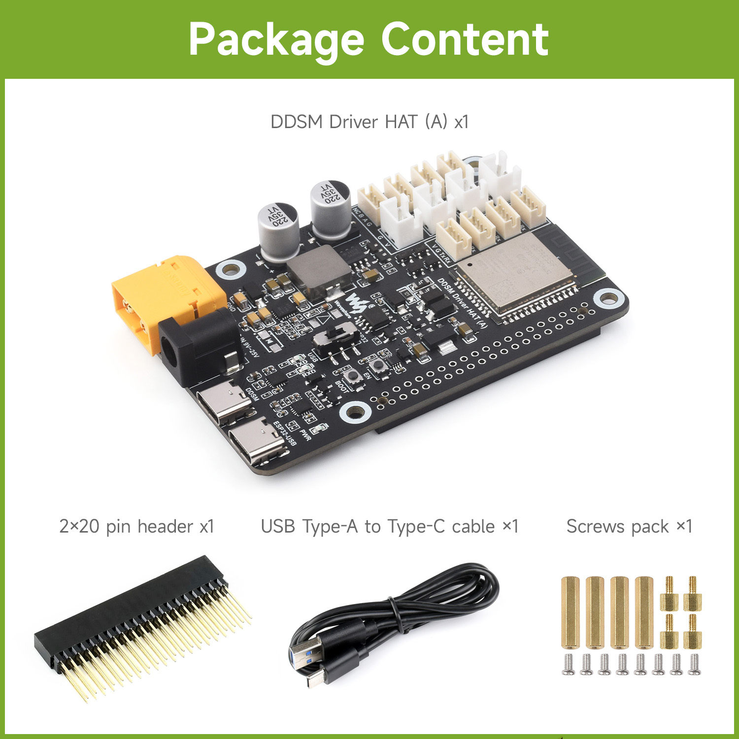 Waveshare Direct Drive Servo M - огляд і ціна Proto Board
